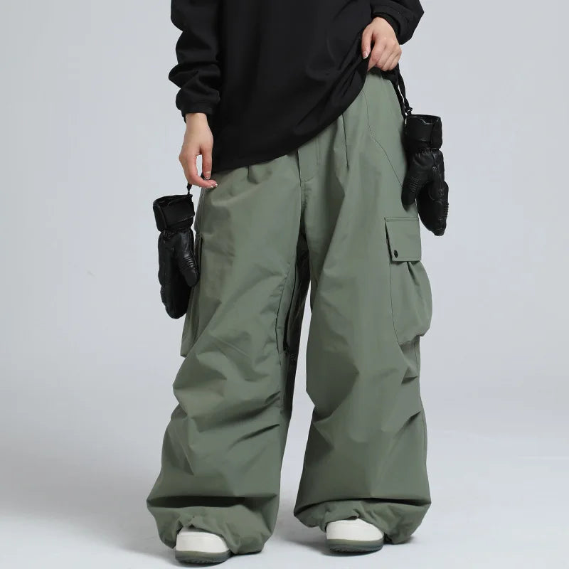 Unisex Skihose Lockerer Schnitt Atmungsaktive Snowboardhose Mit Reißverschluss Und Isoliertem Design