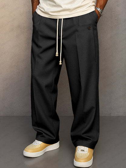 Herren Hose Mit Kordelzugbund Und Bügelfalte