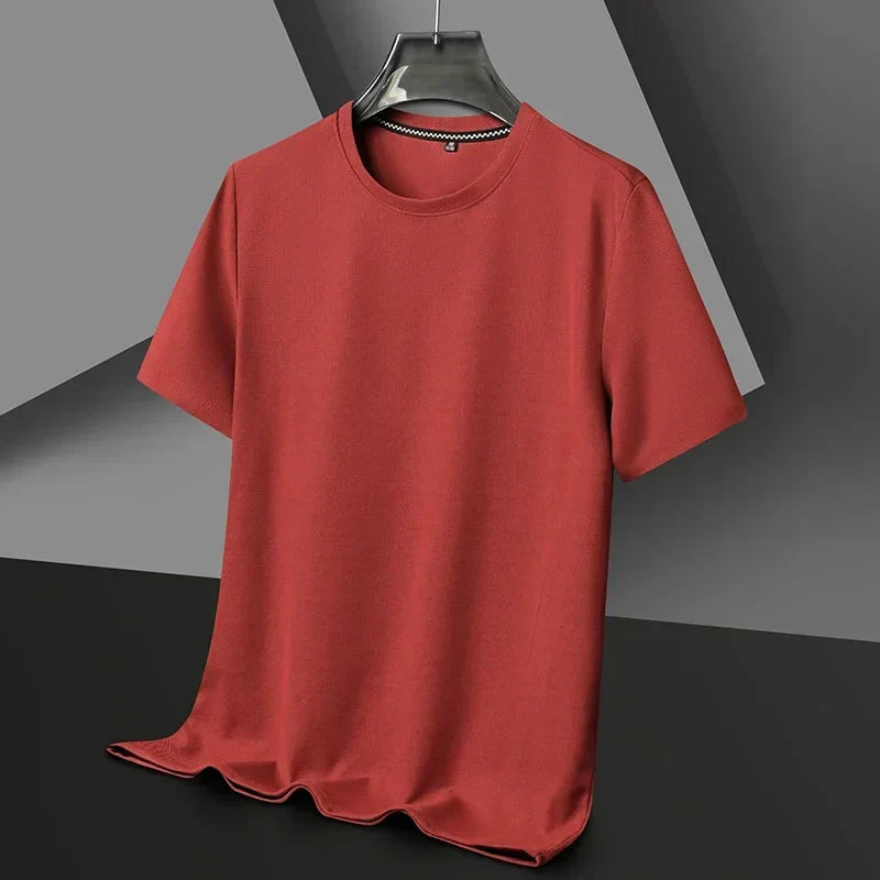 Herren T-Shirt mit Rundhalsausschnitt, Waffelstruktur und Mesh-Gewebe