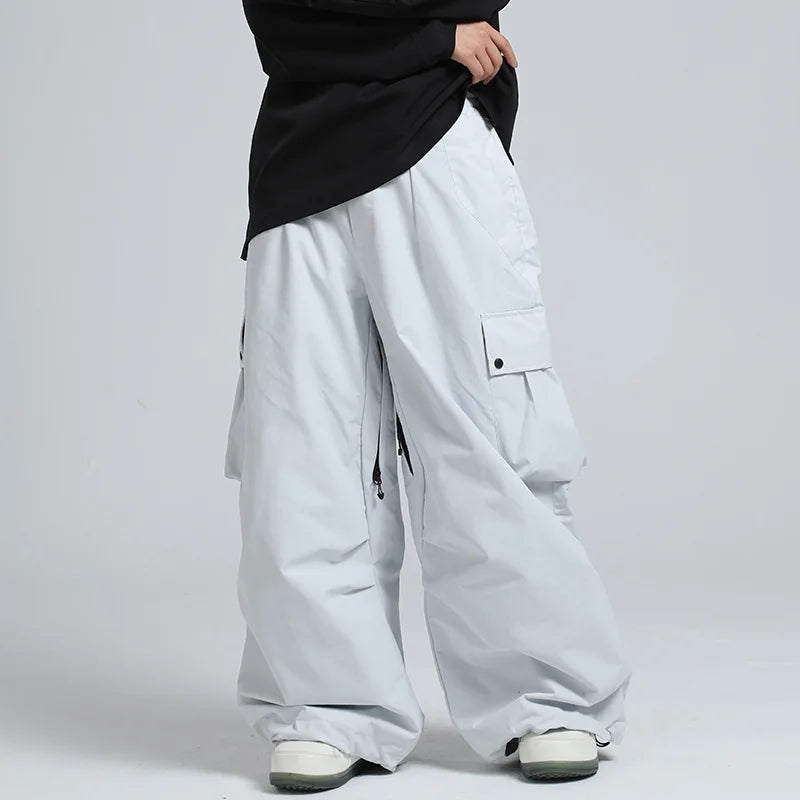 Unisex Skihose Lockerer Schnitt Atmungsaktive Snowboardhose Mit Reißverschluss Und Isoliertem Design