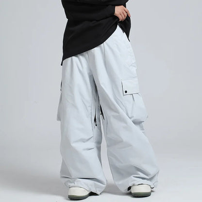 Unisex Skihose Lockerer Schnitt Atmungsaktive Snowboardhose Mit Reißverschluss Und Isoliertem Design