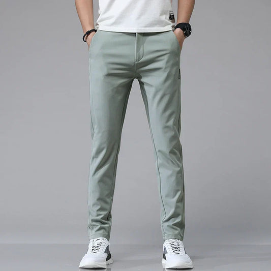 Herren Stretchhose Schlanke Passform Atmungsaktiv Soft-Touch
