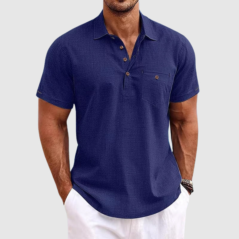 Herren Sommer-Poloshirt Leicht Atmungsaktiv Moderner Schnitt