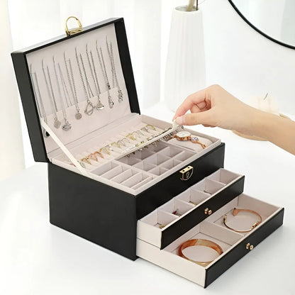 Luxuriöse Mehrschichtige Schmuckbox für Damen - Eleganz & Funktion