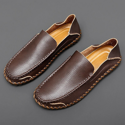 Herren Slipper Slip-On Handgefertigte Nähte Rutschfeste Sohle