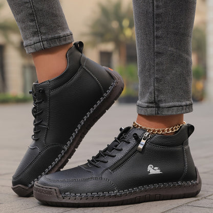 Damen Sneaker Breite Vorderfußpartie Unterstützende Sohle