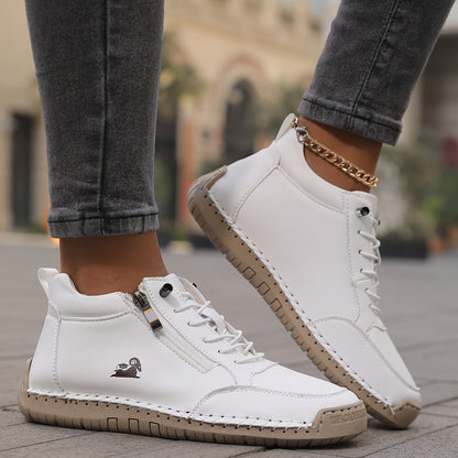 Damen Sneaker Breite Vorderfußpartie Unterstützende Sohle