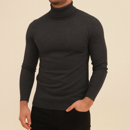 Herren Winter Rollkragen Slim Fit Pullover