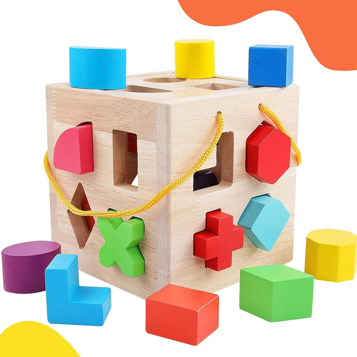 Montessori Formen- und Farbenlernspiel aus Holz