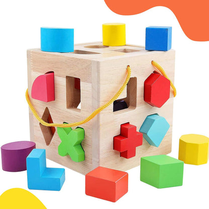 Montessori Formen- und Farbenlernspiel aus Holz