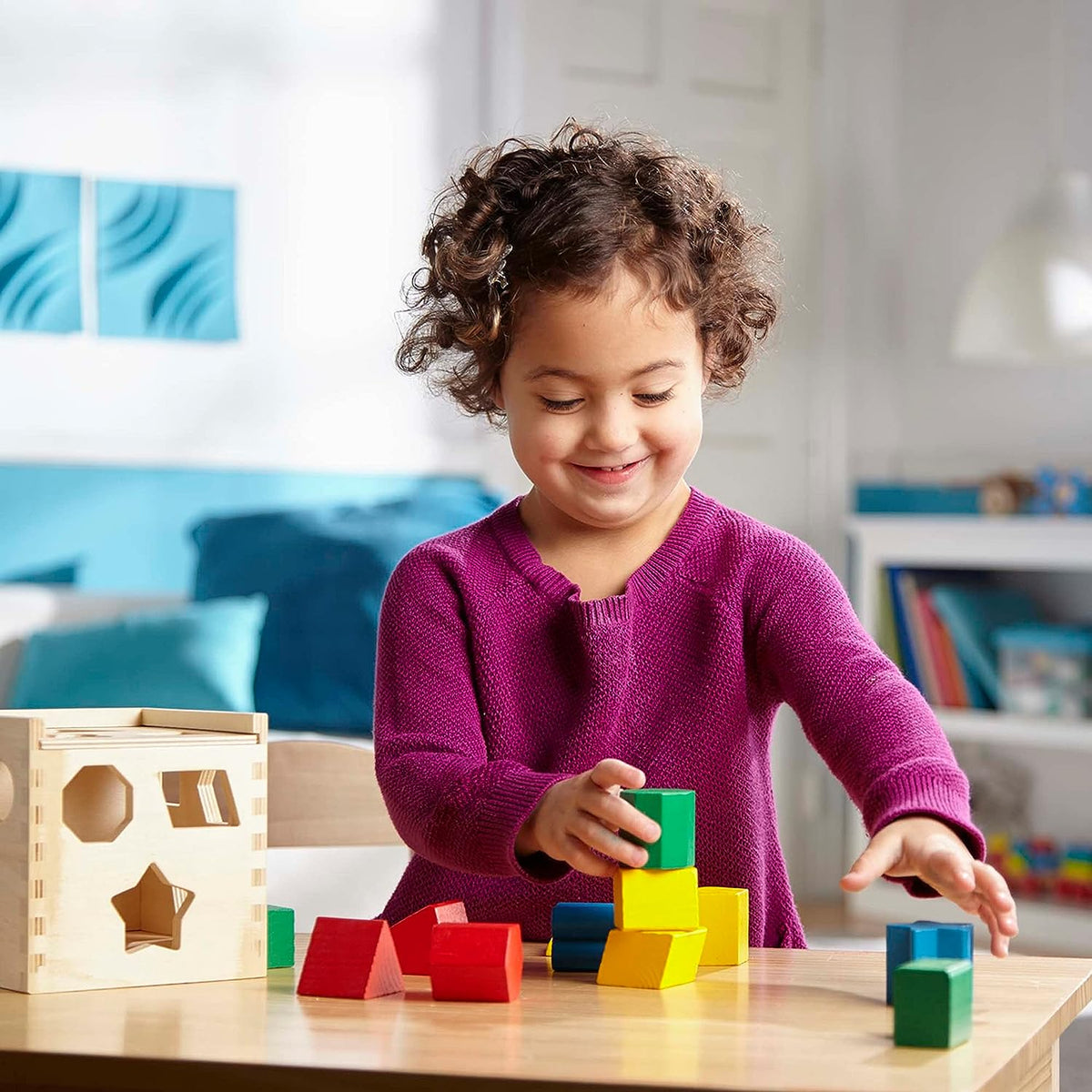 Montessori Formen- und Farbenlernspiel aus Holz