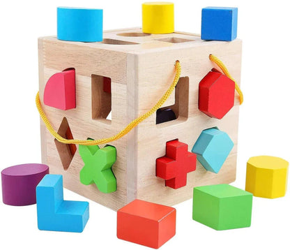 Montessori Formen- und Farbenlernspiel aus Holz