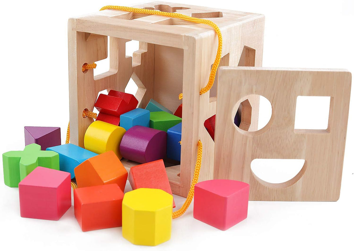Montessori Formen- und Farbenlernspiel aus Holz