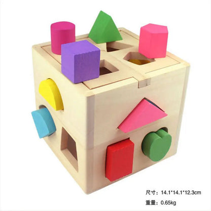 Montessori Formen- und Farbenlernspiel aus Holz