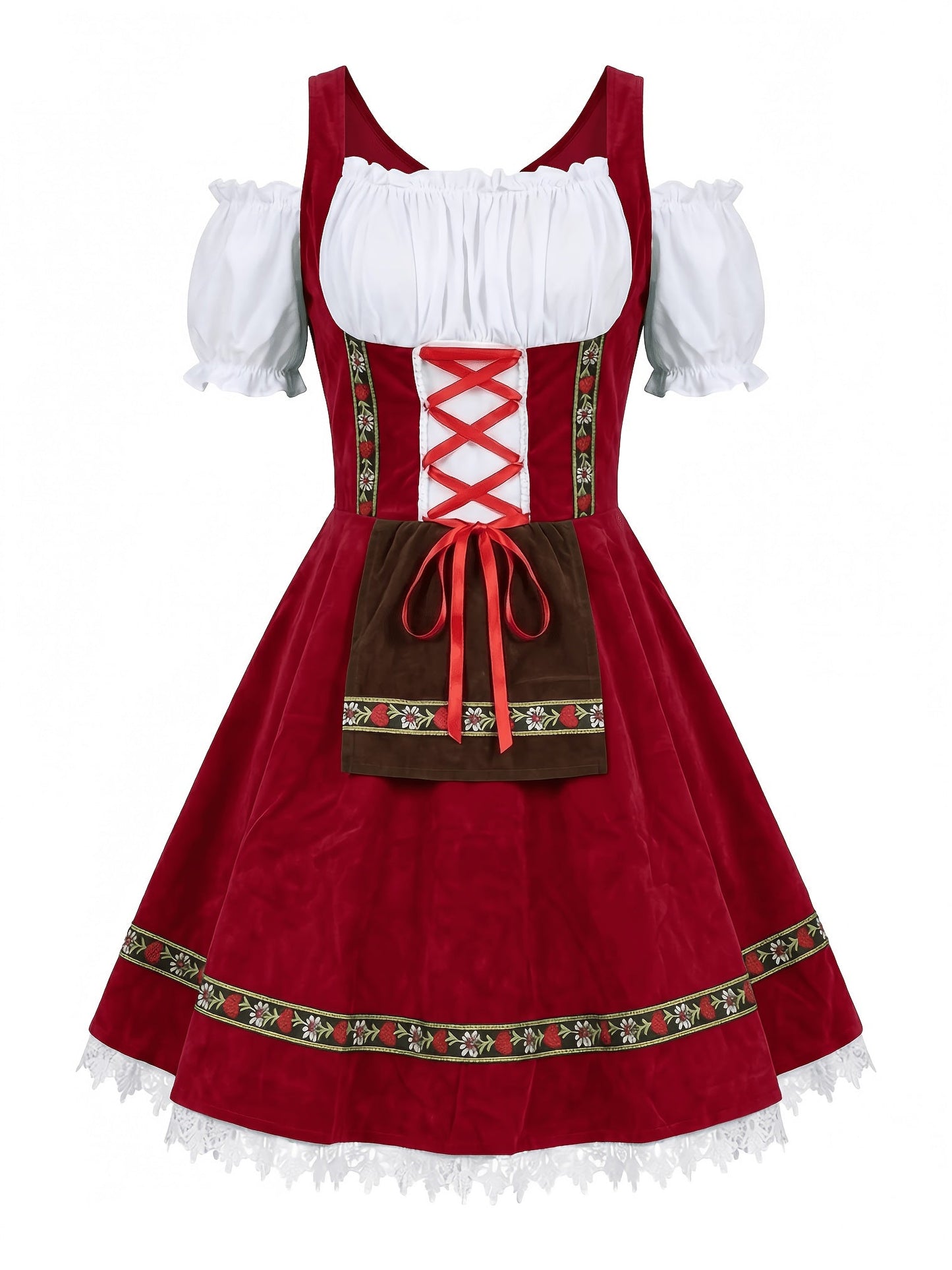 Damen Oktoberfest Dirndl – Traditionelle bayerische Tracht, deutsches Partykostüm