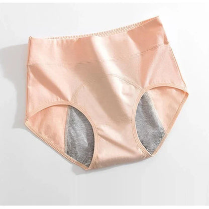 Damen Auslaufsicheres Menstruationshöschen aus Baumwolle mit Hoher Taille