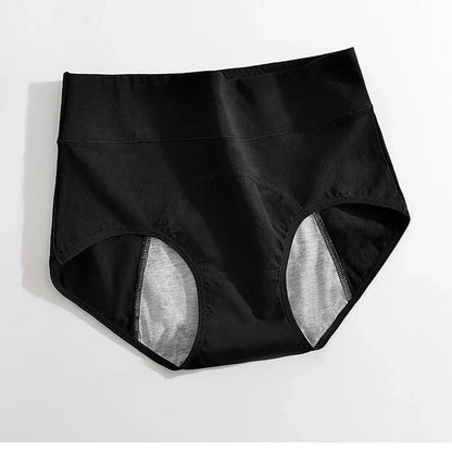 Damen Auslaufsicheres Menstruationshöschen aus Baumwolle mit Hoher Taille