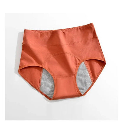 Damen Auslaufsicheres Menstruationshöschen aus Baumwolle mit Hoher Taille