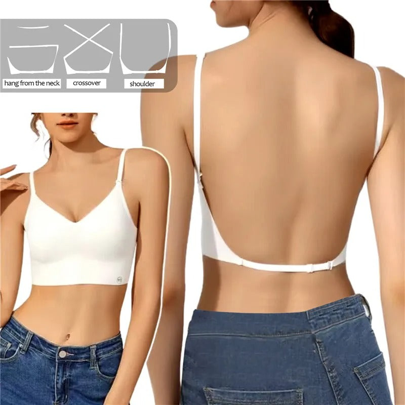 Damen Rückenfreier Push-up-BH – Unsichtbarer Halt & Komfort