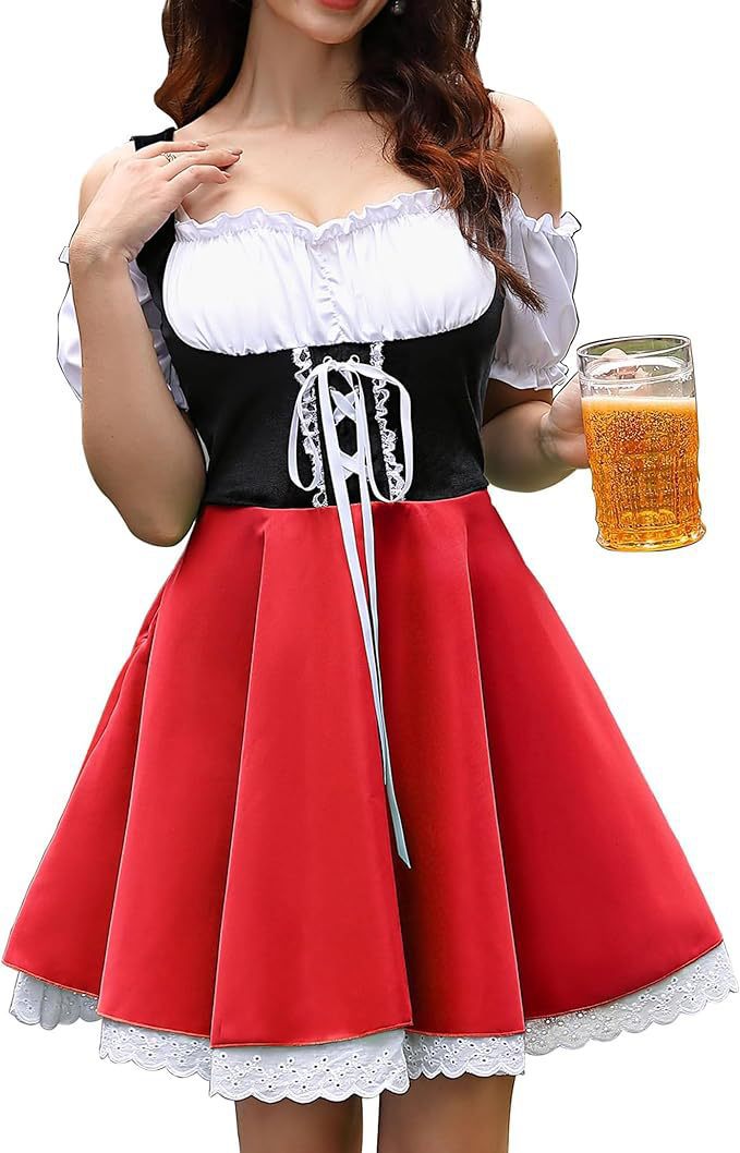 Dirndl Damen Oktoberfest Kleid Trachtenkleid für die Wiesn festlich elegant