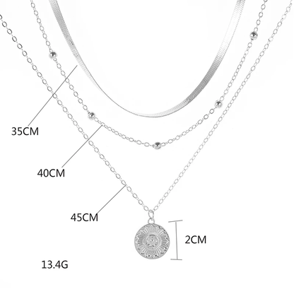 Elegante Damen Halskette aus 925er Sterling Silber