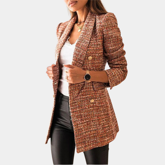 Damen Stylischer Zweireihiger Blazer – Eleganz trifft auf Stil