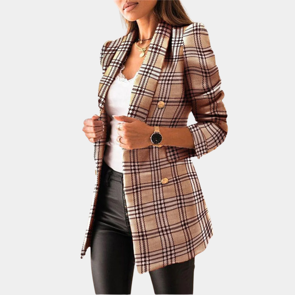 Damen Stylischer Zweireihiger Blazer – Eleganz trifft auf Stil