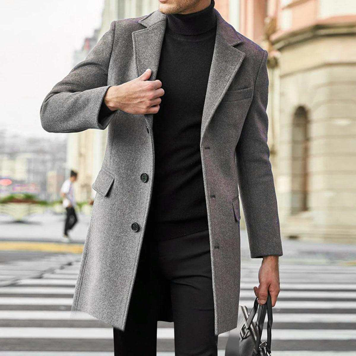 Herren Eleganter Wintermantel – Stilvoll & Warm durch die kalte Jahreszeit