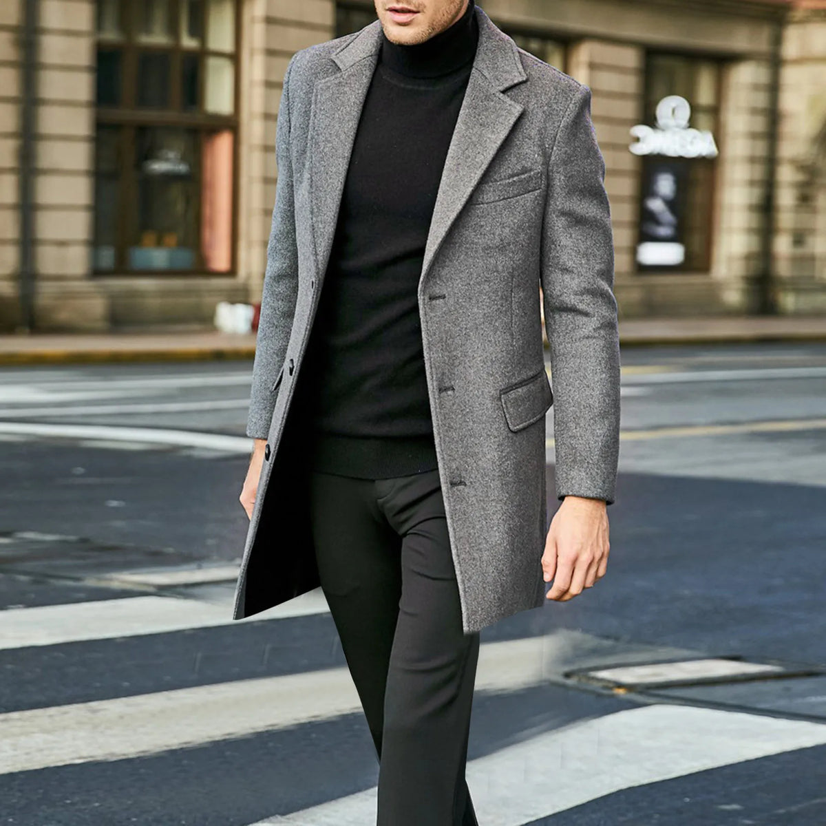 Herren Eleganter Wintermantel – Stilvoll & Warm durch die kalte Jahreszeit
