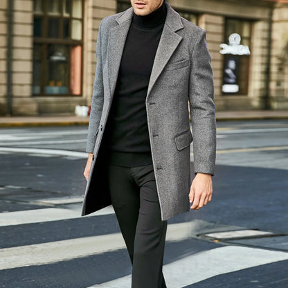 Herren Eleganter Wintermantel – Stilvoll & Warm durch die kalte Jahreszeit