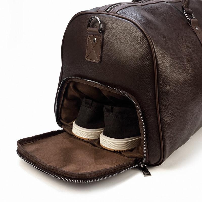 Weekender-Tasche aus echtem Leder