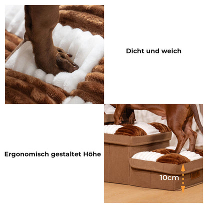 Hundetreppe mit Stauraum - Gelenkschonend | Einfacher Aufbau