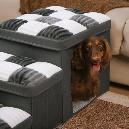 Hundetreppe mit Stauraum - Gelenkschonend | Einfacher Aufbau