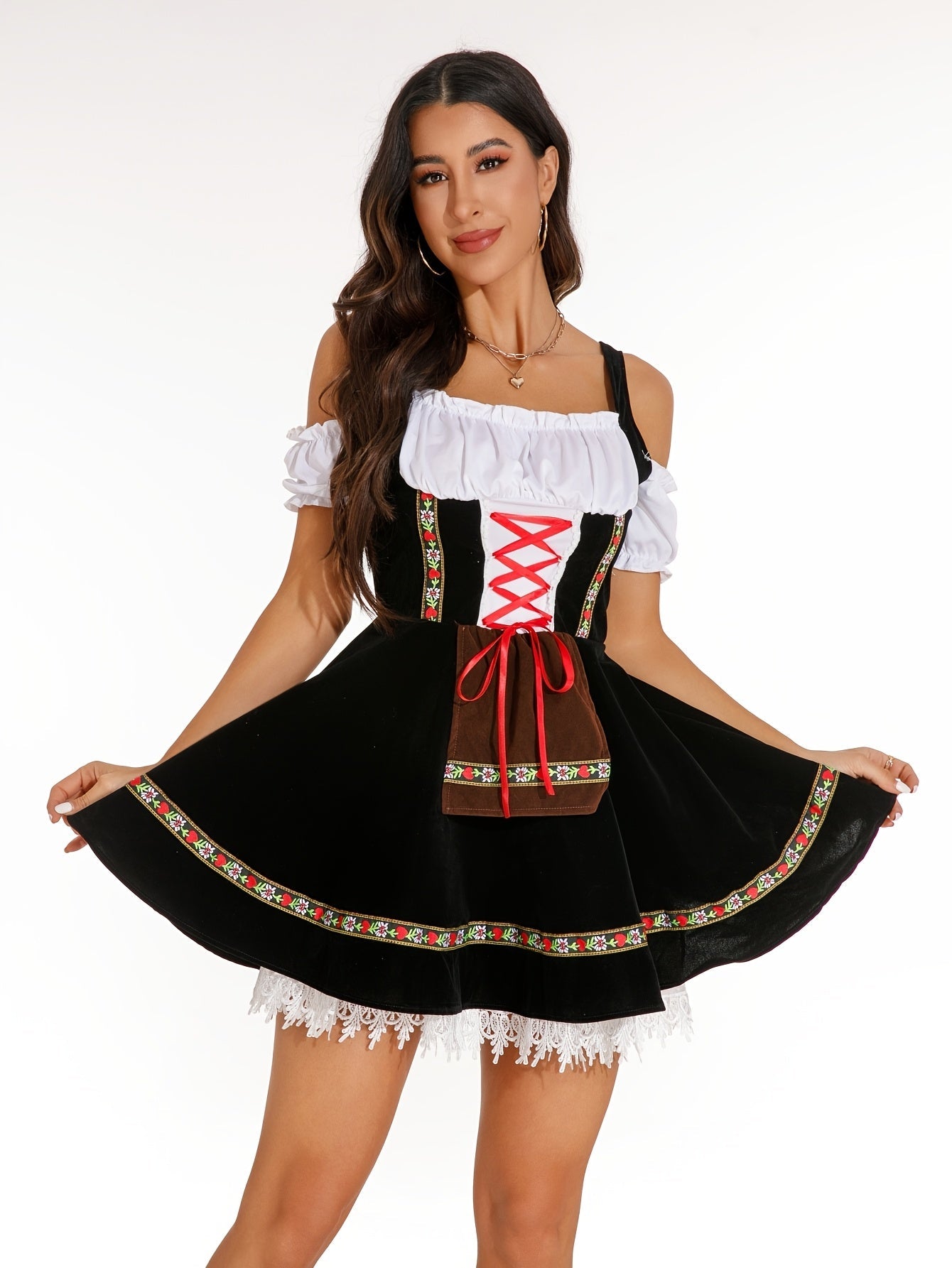 Damen Oktoberfest Dirndl – Traditionelle bayerische Tracht, deutsches Partykostüm