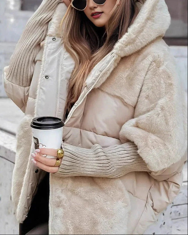 Damen Winter-Daunenjacke mit Kapuze