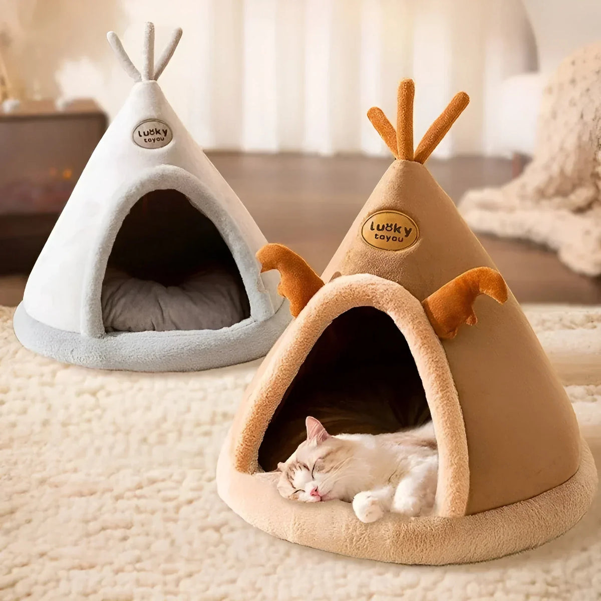 Kuschelhöhle für Haustiere - Gemütlicher Rückzugsort für Hunde & Katzen
