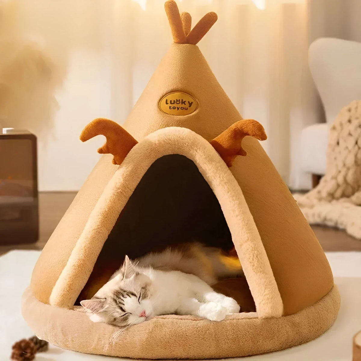 Kuschelhöhle für Haustiere - Gemütlicher Rückzugsort für Hunde & Katzen