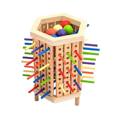Kinder Montessori Farblernturm - Lernspielzeug aus Holz