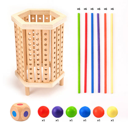 Kinder Montessori Farblernturm - Lernspielzeug aus Holz