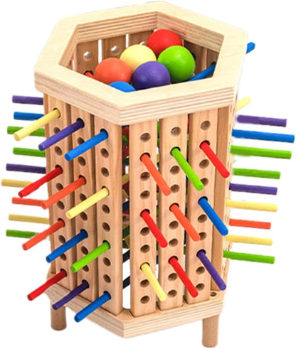 Kinder Montessori Farblernturm - Lernspielzeug aus Holz