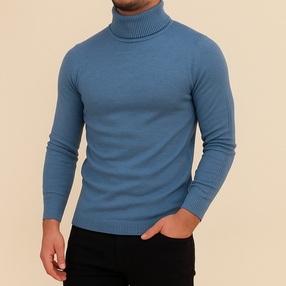 Herren Winter Rollkragen Slim Fit Pullover