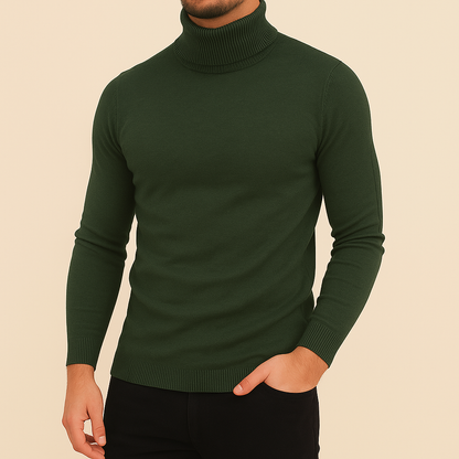 Herren Winter Rollkragen Slim Fit Pullover