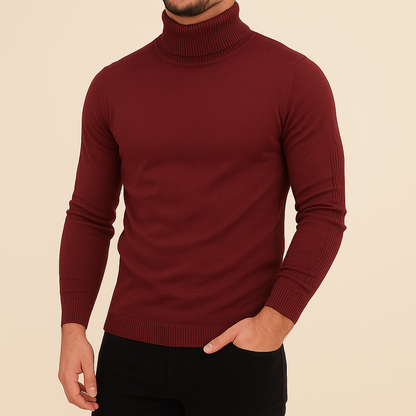 Herren Winter Rollkragen Slim Fit Pullover