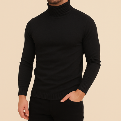 Herren Winter Rollkragen Slim Fit Pullover
