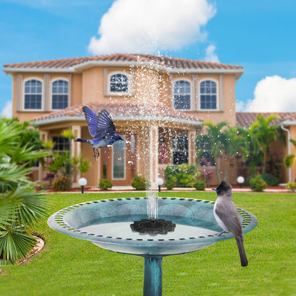 Solarbetriebene Wasserfontäne | Blumen-Design für Garten und Teiche