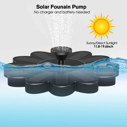 Solarbetriebene Wasserfontäne | Blumen-Design für Garten und Teiche