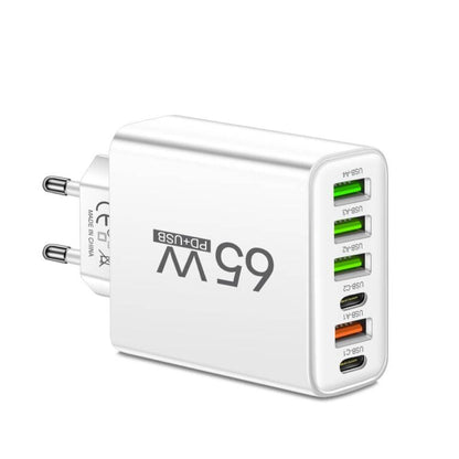 Universal 65W 6-in-1 Schnellladegerät für 6 Geräte gleichzeitig