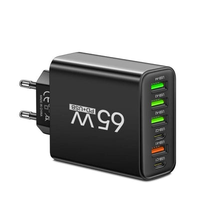 Universal 65W 6-in-1 Schnellladegerät für 6 Geräte gleichzeitig