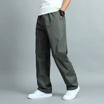 Herren Frühling Gerade Baumwollhose mit Mehrfach-Taschen-Design