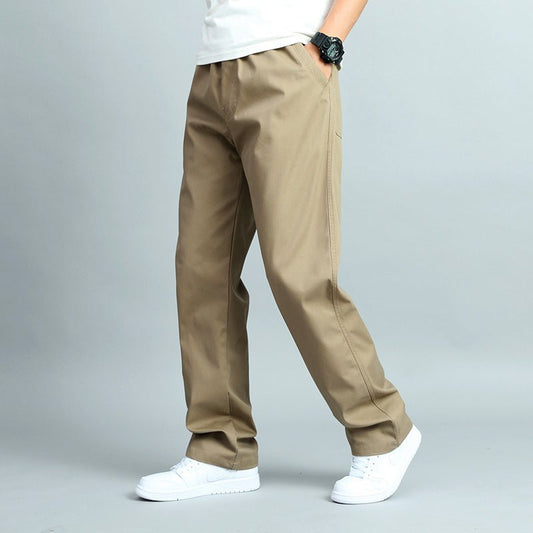 Herren Frühling Gerade Baumwollhose mit Mehrfach-Taschen-Design